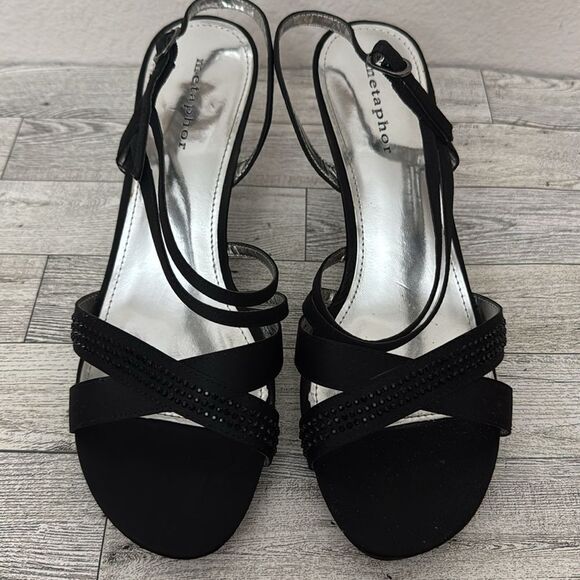 Metaphor Black Heels Size 10 - Picture 4 of 9